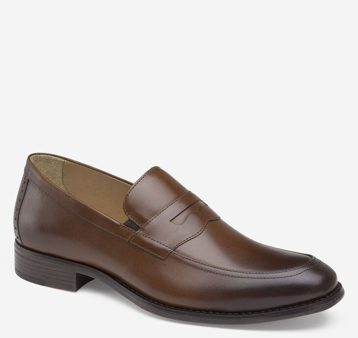 Johnston & Murphy Lewis Penny Loafers Herr - Bruna Finskor [PO4230651]